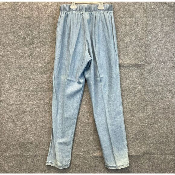 Vintage MISS & MRS Outfit Set Women's Medium Blue Cotton Denim Studded Fringed - Picture 14 of 14